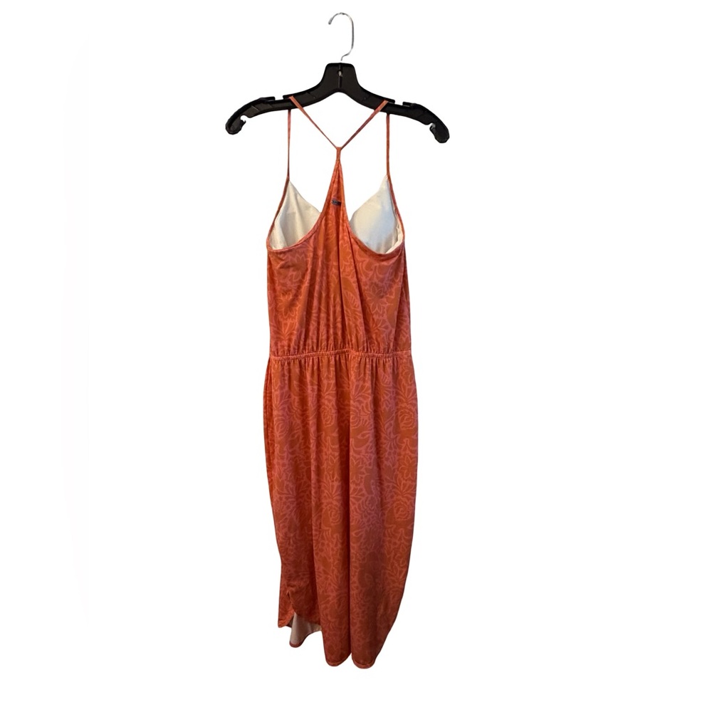 Prana Orange Floral Spaghetti-Strap Midi Dress - Picture 4 of 9